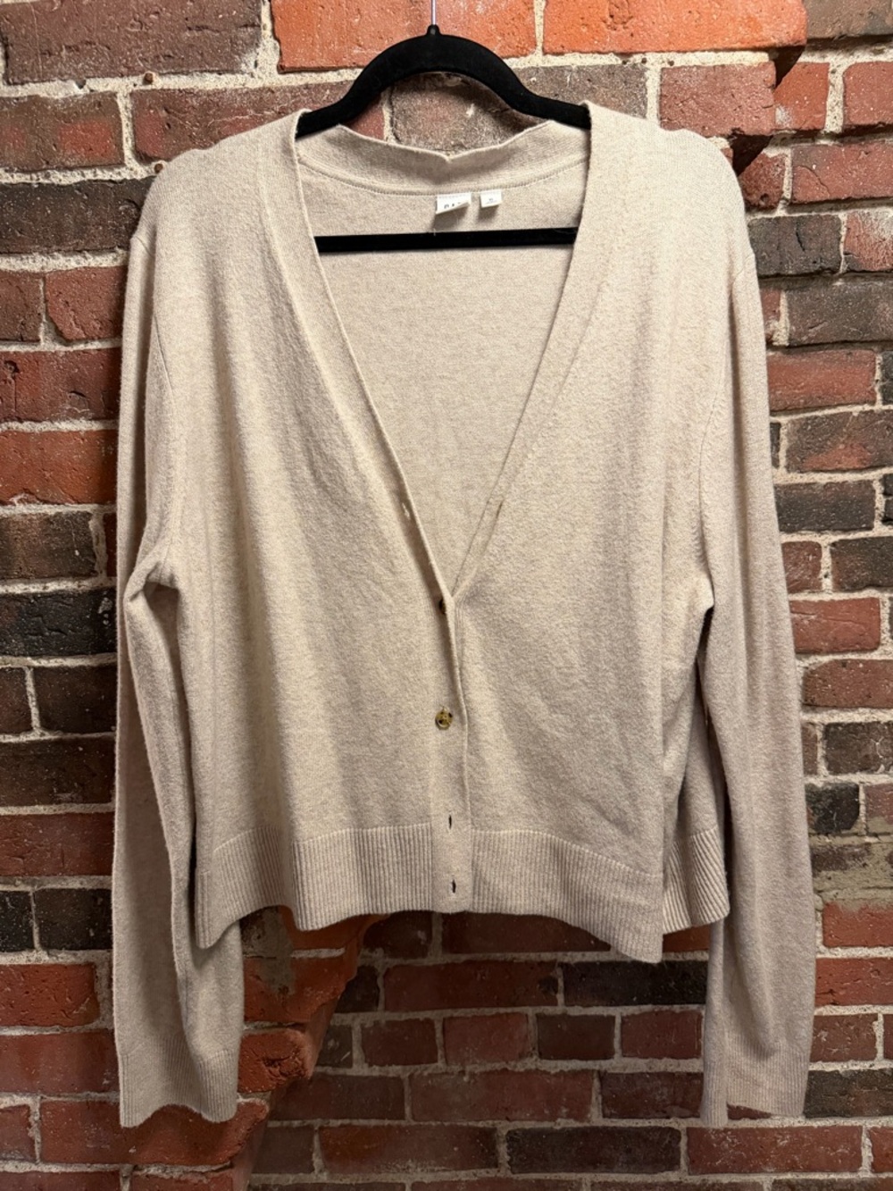 GAP Relaxed Cotton V-Neck Button Front Cardigan Sweater
